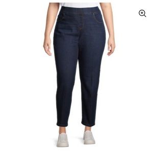 Terra & Sky Plus Size Pull-On Straight Leg Jean 5X